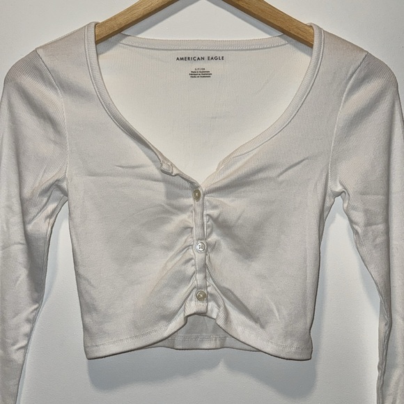 American Eagle Cropped Long Sleeve - Picture 1 of 7